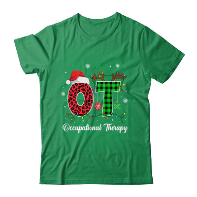 Occupational Therapy Christmas Lights Red Plaid OT Therapist Shirt & Sweatshirt | teecentury