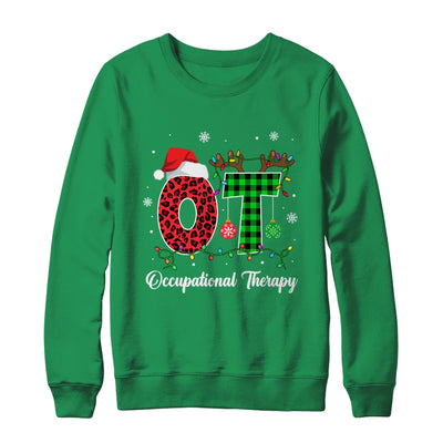 Occupational Therapy Christmas Lights Red Plaid OT Therapist Shirt & Sweatshirt | teecentury