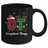 Occupational Therapy Christmas Lights Red Plaid OT Therapist Mug | teecentury