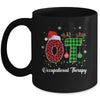 Occupational Therapy Christmas Lights Red Plaid OT Therapist Mug | teecentury