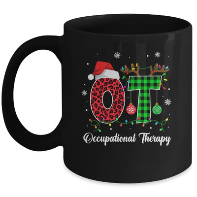 Occupational Therapy Christmas Lights Red Plaid OT Therapist Mug | teecentury