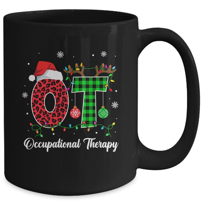Occupational Therapy Christmas Lights Red Plaid OT Therapist Mug | teecentury