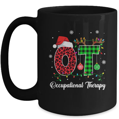 Occupational Therapy Christmas Lights Red Plaid OT Therapist Mug | teecentury