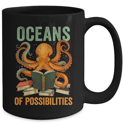 Oceans Of Possibilities Octopus Reading Book Bookworm Reader Mug | teecentury