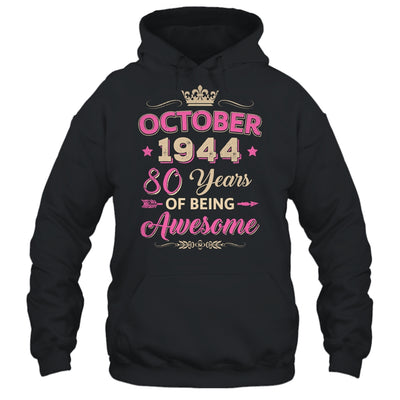 October 1944 80 Years Of Being Awesome Retro 80th Birthday Shirt & Tank Top | teecentury