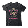 October 1954 70 Years Of Being Awesome Retro 70th Birthday Shirt & Tank Top | teecentury