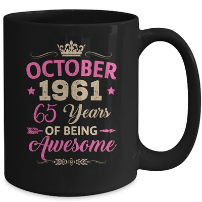 October 1961 65 Years Of Being Awesome Retro 65th Birthday Mug | teecentury
