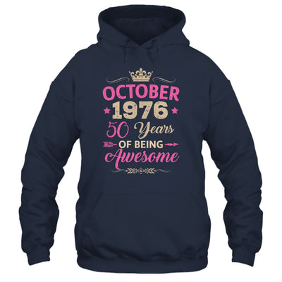 October 1976 50 Years Of Being Awesome Retro 50th Birthday Shirt & Tank Top | teecentury