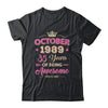 October 1989 35 Years Of Being Awesome Retro 35th Birthday Shirt & Tank Top | teecentury