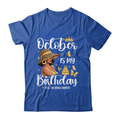 October Is My Birthday African American Woman Birthday Queen Shirt & Tank Top | teecentury