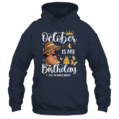 October Is My Birthday African American Woman Birthday Queen Shirt & Tank Top | teecentury