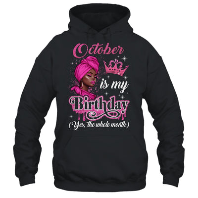 October Is My Birthday African Black Women Birthday Queen Shirt & Tank Top | teecentury