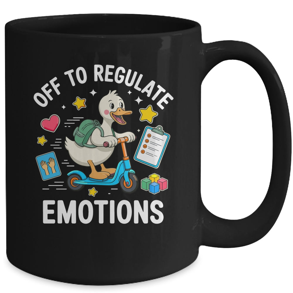 Off To Regulate Emotions Funny Goose ABA Therapy Therapist Mug | teecentury