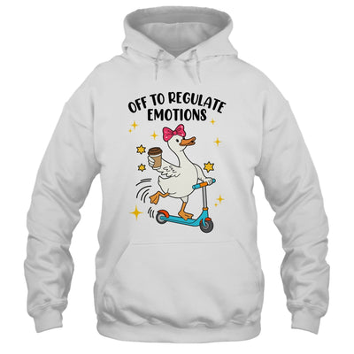 Off To Regulate Emotions Goose Funny Mental Health Counselor Shirt & Tank Top | teecentury