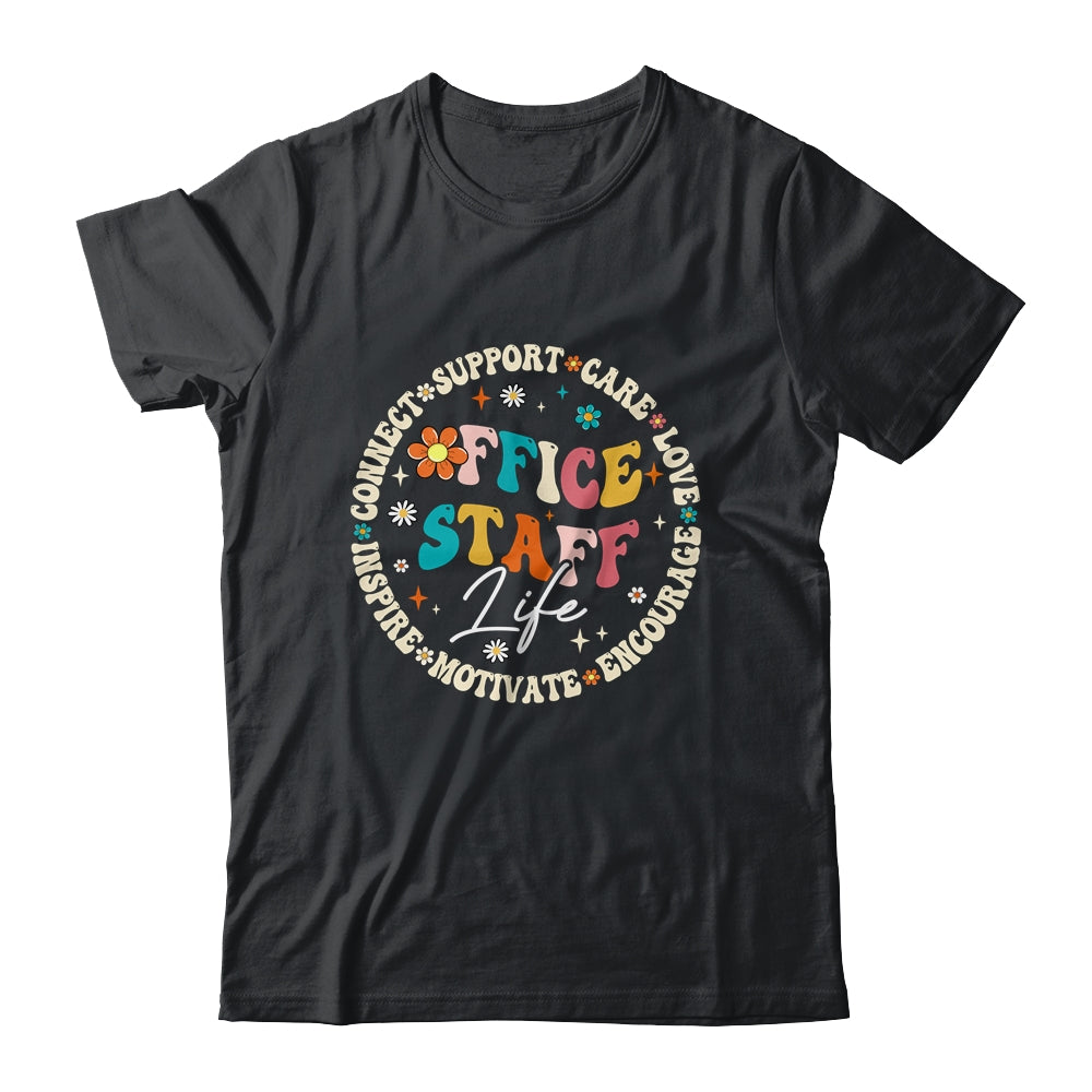 Office Staff Life Appreciation Week Back To School Groovy Shirt & Hoodie | teecentury