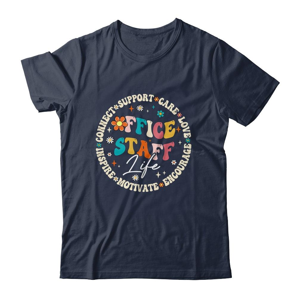 Office Staff Life Appreciation Week Back To School Groovy Shirt & Hoodie | teecentury