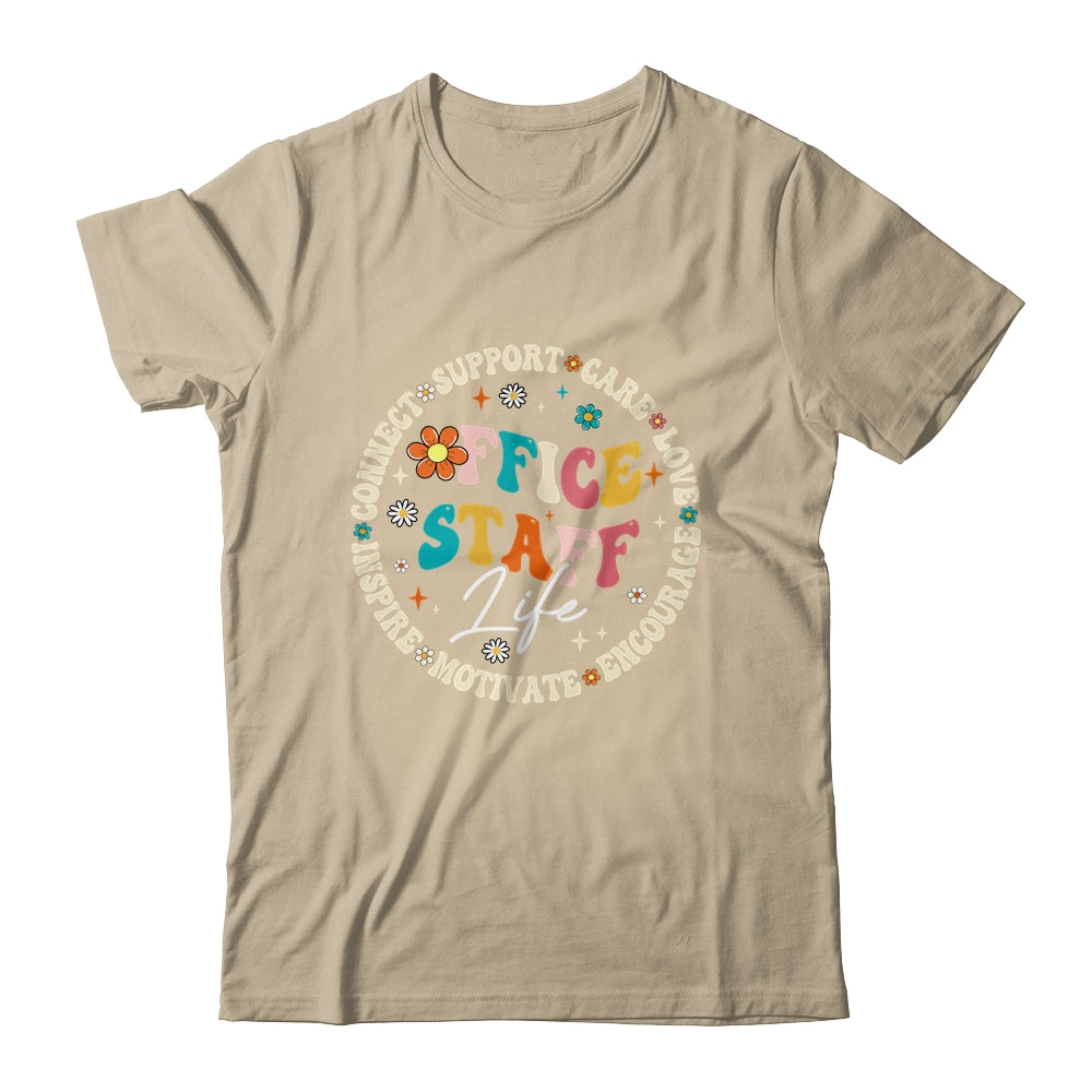 Office Staff Life Appreciation Week Back To School Groovy Shirt & Hoodie | teecentury