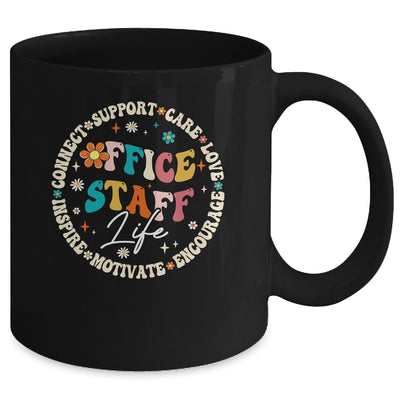 Office Staff Life Appreciation Week Back To School Groovy Mug | teecentury