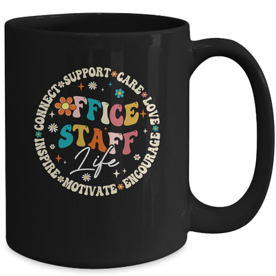 Office Staff Life Appreciation Week Back To School Groovy Mug | teecentury