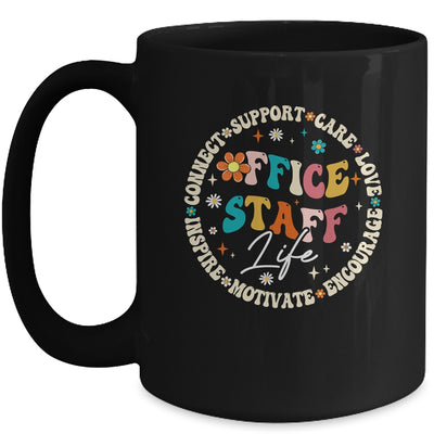 Office Staff Life Appreciation Week Back To School Groovy Mug | teecentury