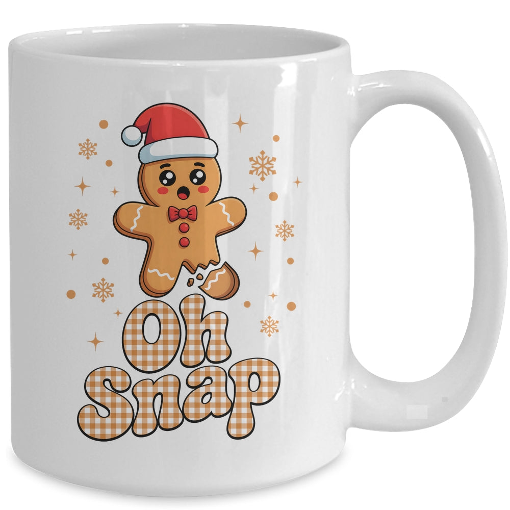 Oh Snap Christmas Gingerbread Man Cute Cookie Baking Team Mug | teecentury