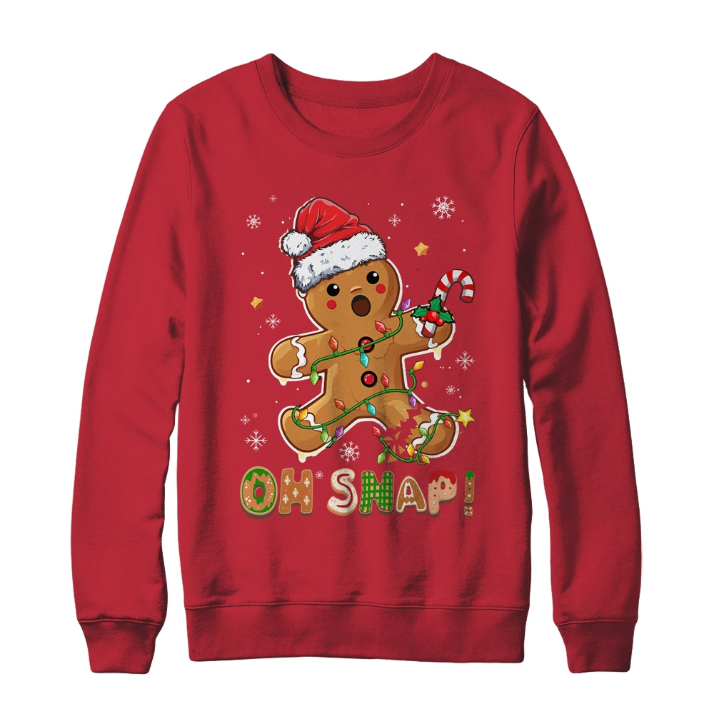 Oh Snap Gingerbread Man Christmas Cookie Costume Baking Team Gift T shirts Unisex Tees Black S