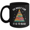 Oh What Fun It Is To Read Book Christmas Tree Librarian Mug | teecentury
