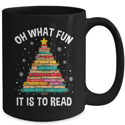 Oh What Fun It Is To Read Book Christmas Tree Librarian Mug | teecentury