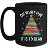 Oh What Fun It Is To Read Book Christmas Tree Librarian Mug | teecentury