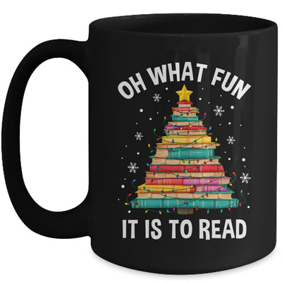 Oh What Fun It Is To Read Book Christmas Tree Librarian Mug | teecentury