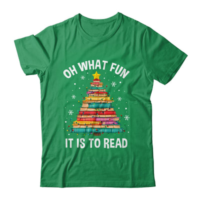 Oh What Fun It Is To Read Book Christmas Tree Librarian Shirt & Sweatshirt | teecentury