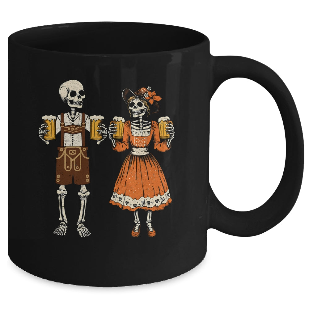 Oktoberfest Beer German Funny Couple Lederhosen Costume Mug | teecentury