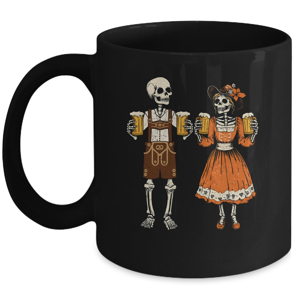Oktoberfest Beer German Funny Couple Lederhosen Costume Mug | teecentury