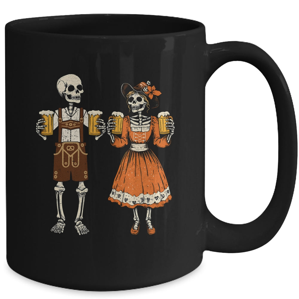 Oktoberfest Beer German Funny Couple Lederhosen Costume Mug | teecentury