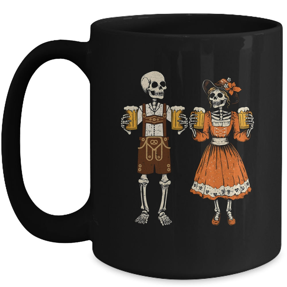 Oktoberfest Beer German Funny Couple Lederhosen Costume Mug | teecentury