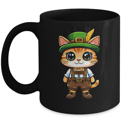 Oktoberfest Cat Funny German Bavarian Lederhosen Cat Lover Mug | teecentury