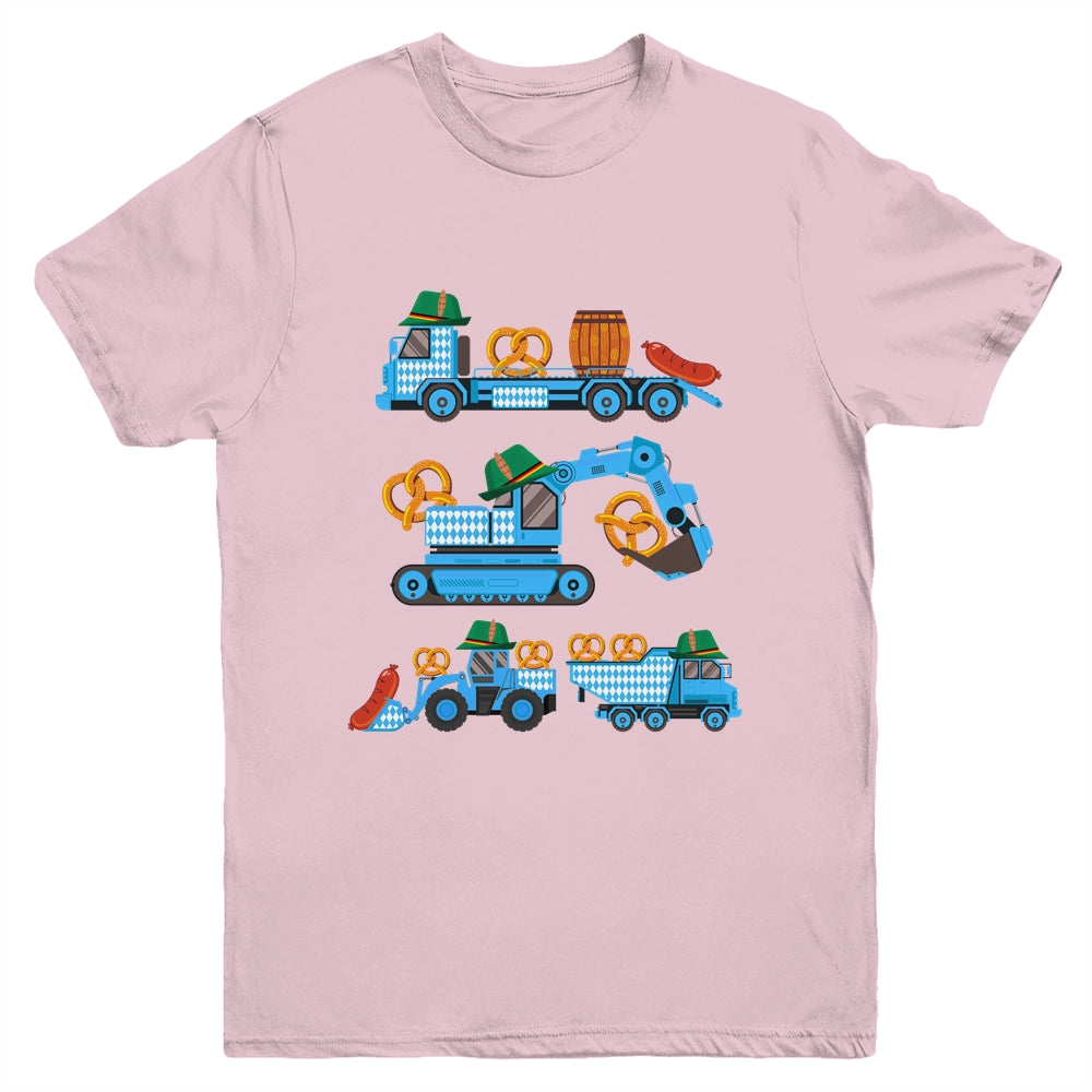 Oktoberfest Construction Vehicles German Costume Boys Kids Youth Shirt | teecentury