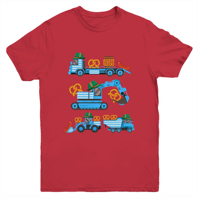 Oktoberfest Construction Vehicles German Costume Boys Kids Youth Shirt | teecentury