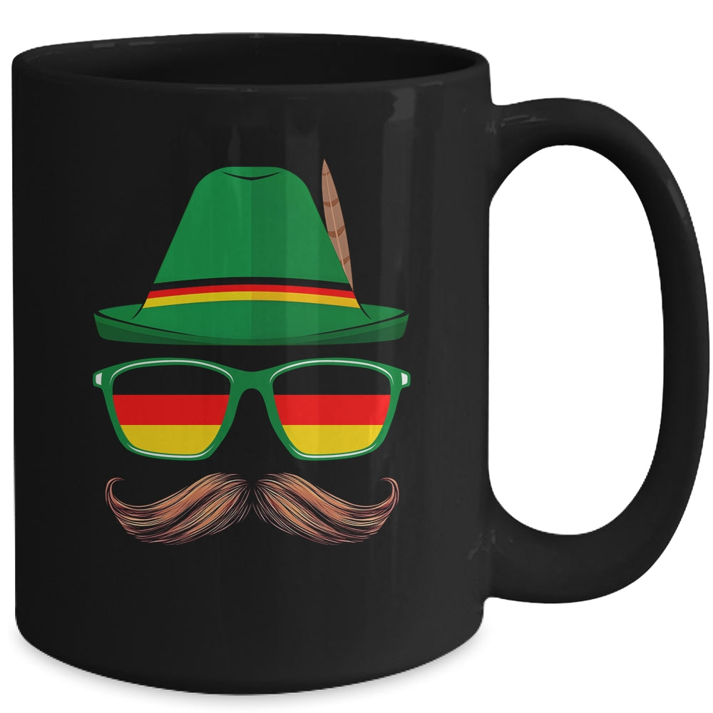 Oktoberfest Costume German Bavarian Face Glasses Hat For Men Mug | teecentury