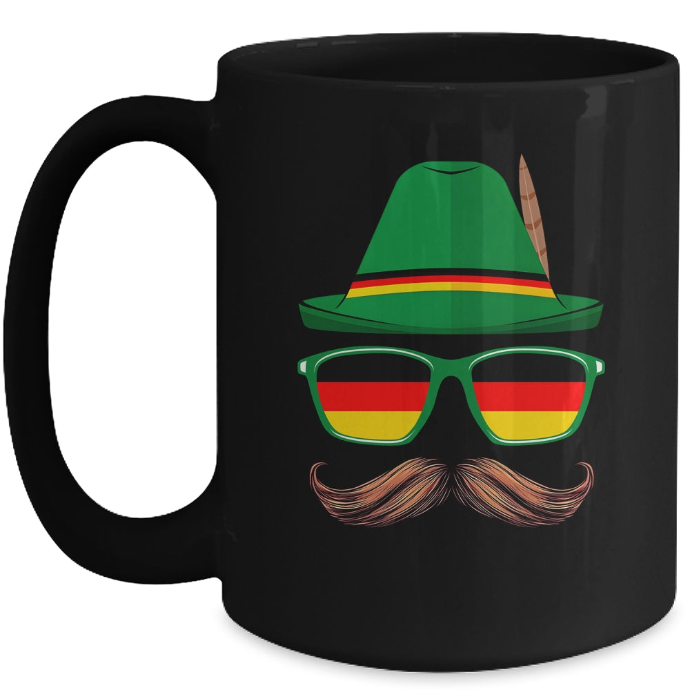 Oktoberfest Costume German Bavarian Face Glasses Hat For Men Mug | teecentury