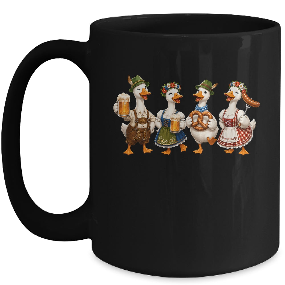 Oktoberfest Ducks Pretzel Sausage Funny German Men Women Mug | teecentury