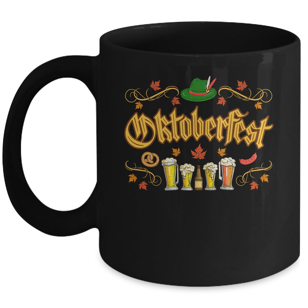 Oktoberfest Fall Autumn Leaves German Costume Women Men Kids Mug | teecentury