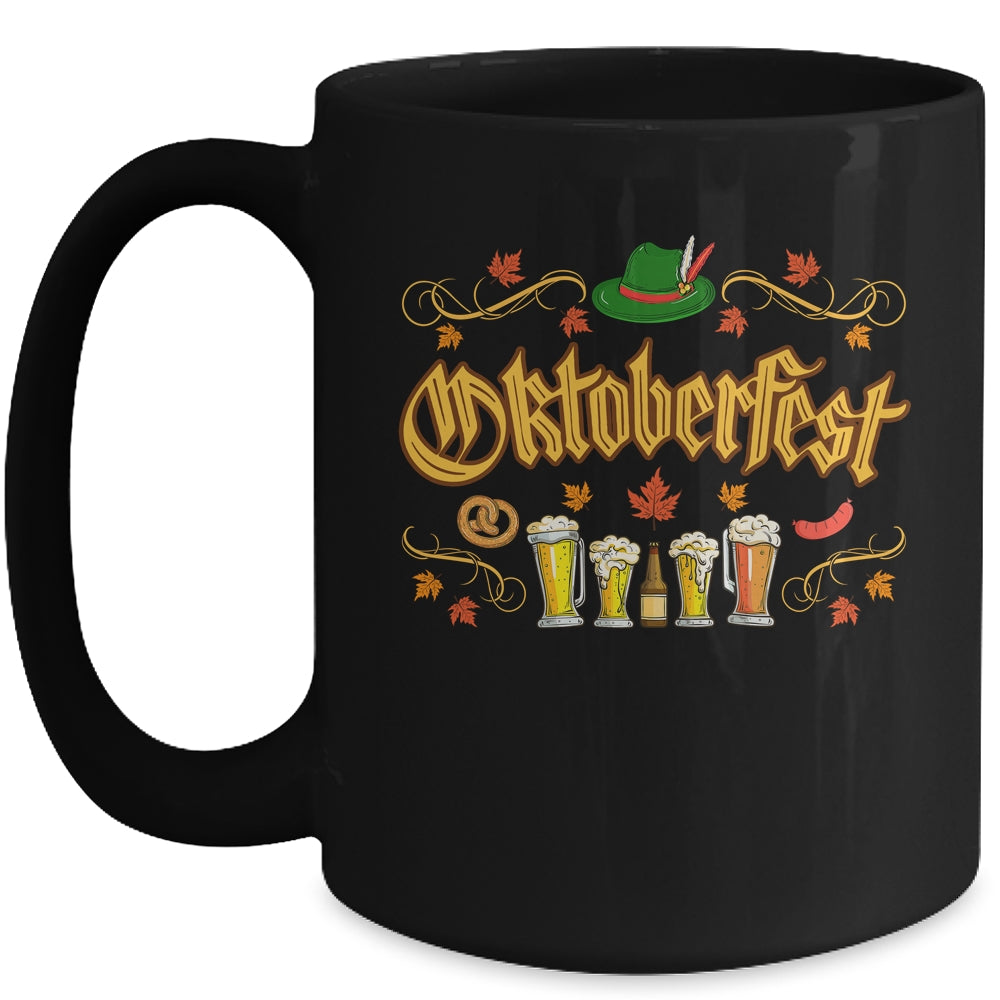Oktoberfest Fall Autumn Leaves German Costume Women Men Kids Mug | teecentury