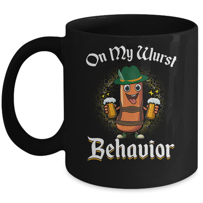 Oktoberfest On My Wurst Behavior Funny German Men Women Mug | teecentury