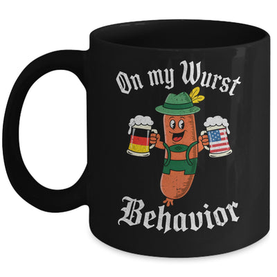 Oktoberfest On My Wurst Behavior Funny German Sausage Men Mug | teecentury