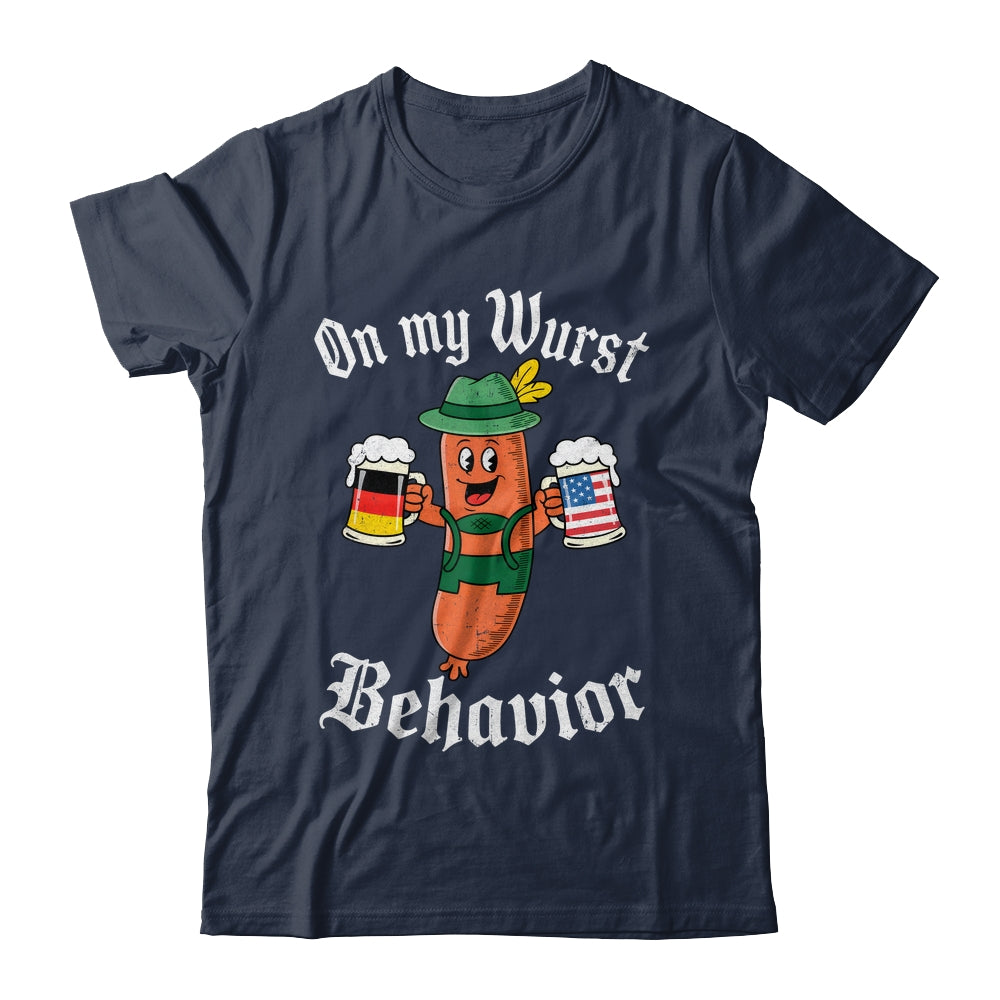 Oktoberfest On My Wurst Behavior Funny German Sausage Men Shirt & Hoodie | teecentury
