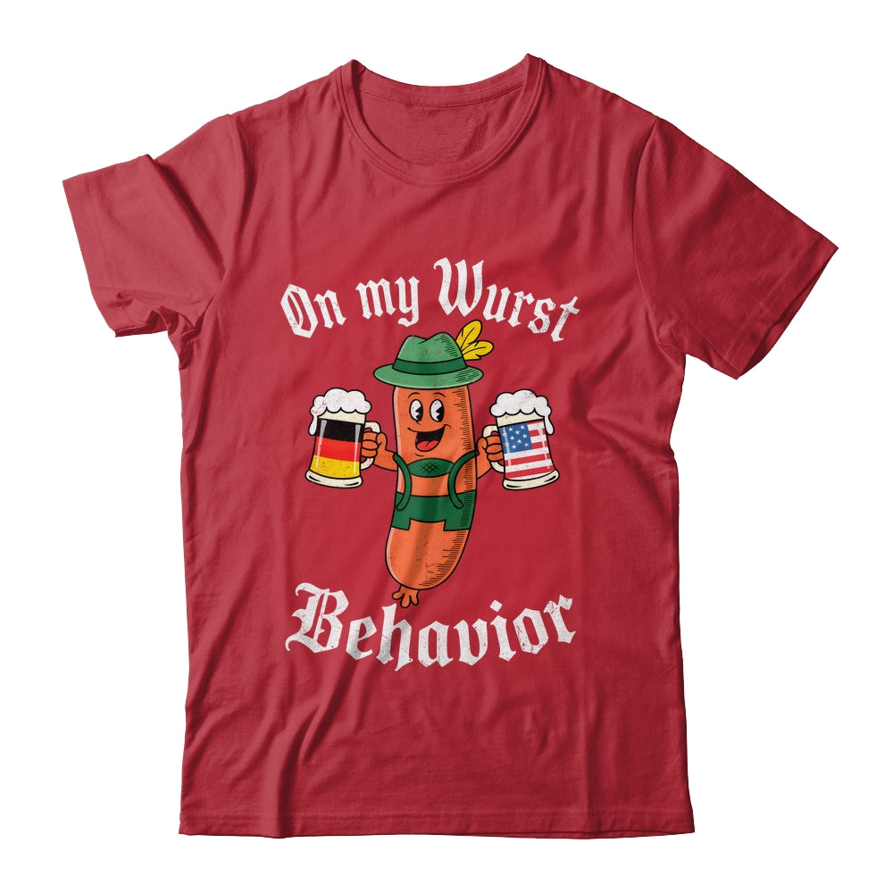Oktoberfest On My Wurst Behavior Funny German Sausage Men Shirt & Hoodie | teecentury