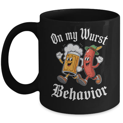 Oktoberfest On My Wurst Behavior German Beer Sausage Adults Mug | teecentury