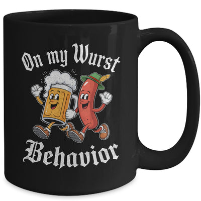 Oktoberfest On My Wurst Behavior German Beer Sausage Adults Mug | teecentury