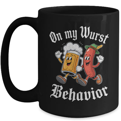 Oktoberfest On My Wurst Behavior German Beer Sausage Adults Mug | teecentury